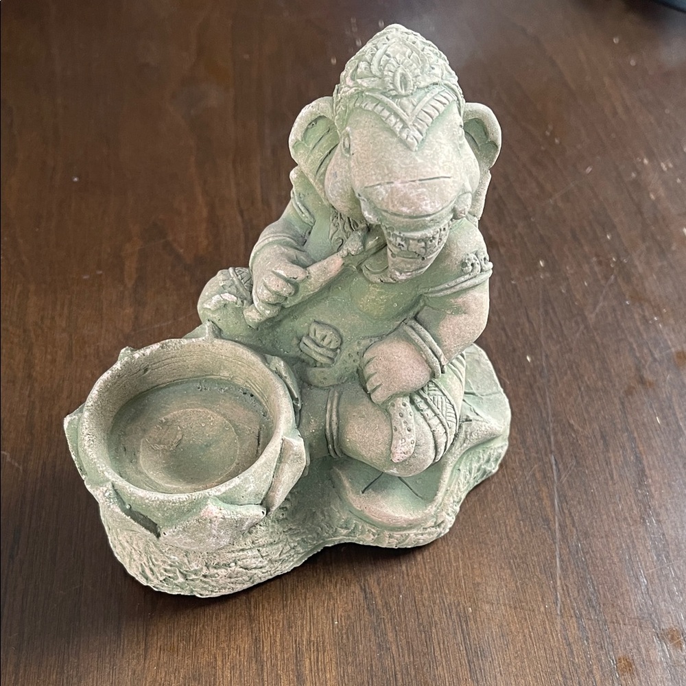Green Elephant Incense Holder